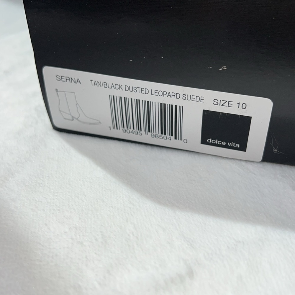 Dolce Vita Serena Leopard Suede Booties - Picture 2 of 3